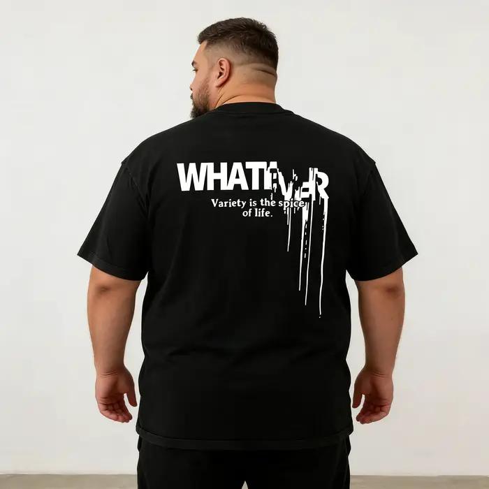 T-shirt Homme Grande Taille Style Urbain Tendance Été Manches Courtes Col Rond Ample Décontracté Hau