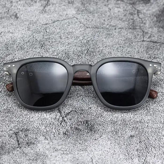 Nouvelles lunettes de soleil vintage pour hommes, monture PC, verres classiques de marque, verres tr