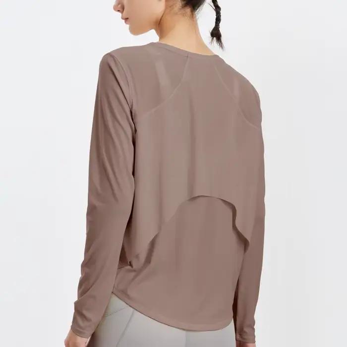 T-shirt de sport à manches longues pour femme