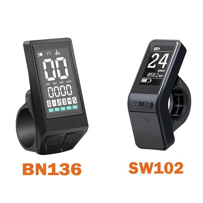 Affichage Bafang BN136 SW102 LCD Vélo électrique Affichage intelligent de l'instrument pour moteur B