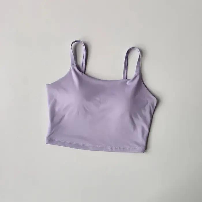 Gilet à bretelles intégrées pour femmes, sous-vêtement sport soutien gorge, beauté dos, fitness, yoga, gym, activités physiques