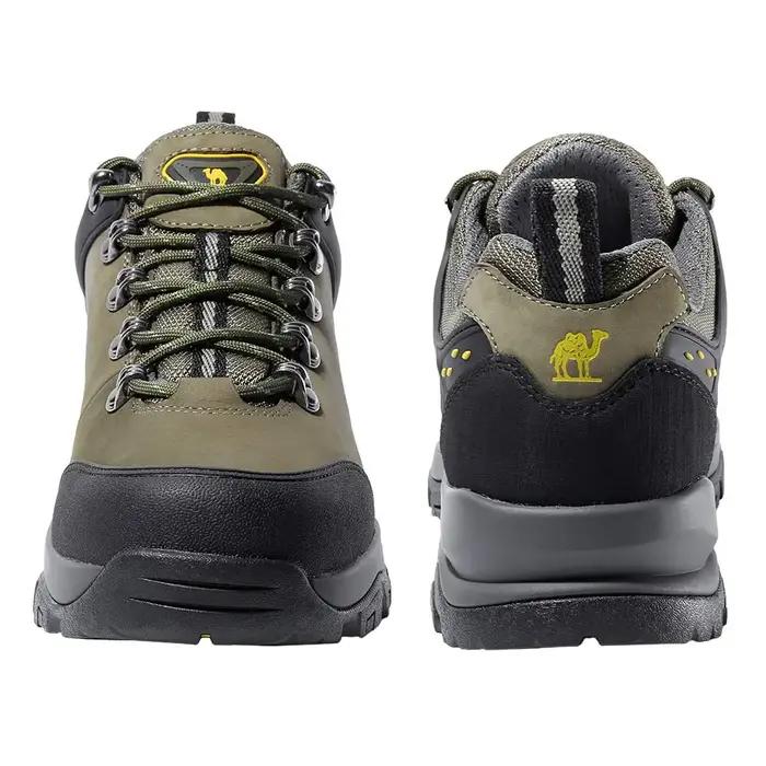 GOLDEN CAMEL – chaussures de randonnée imperméables pour hommes, bottes basses d'extérieur en cuir,