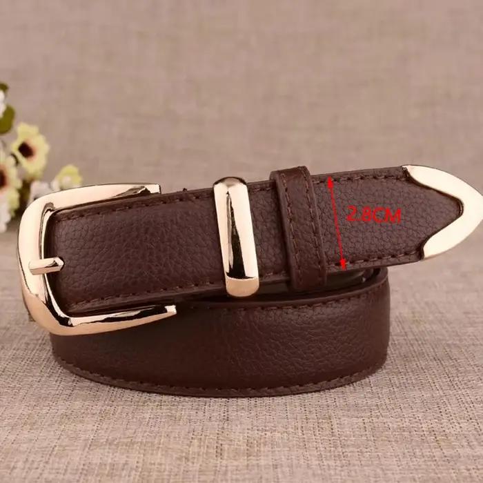 Ceintures en cuir véritable pour femmes, boucle dorée de haute qualité, parfaites pour assortir à de