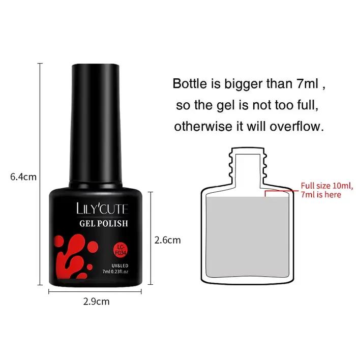 LILYCUTE – Vernis à ongles en Gel UV LED, 129 couleurs, 7ML, fournitures pour Nail Art, Vernis Semi-