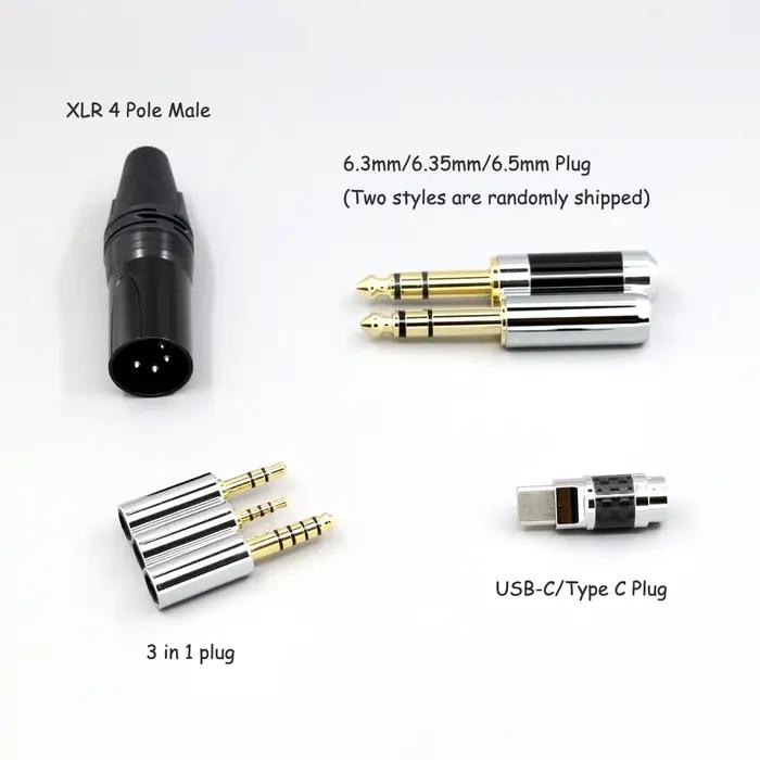 Câble d'écouteurs en argent paladium + graphène or pur 99%, pour Hifiman Sundara Ananda HE1000se V2