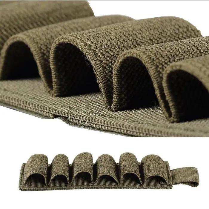 Boucle de crochet de chasse tactique, 6 cartouches, support de coque, bande de carte d'insertion de