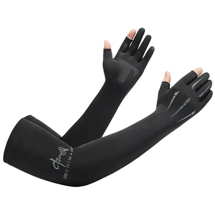 Manches en soie glacée pour femmes et hommes, Protection solaire d'été, pêche, cyclisme, gants respi