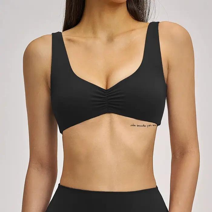 Nouveau soutien-gorge de sport d'été pour femme avec coussinets intégrés, respirant, pour le yoga, l