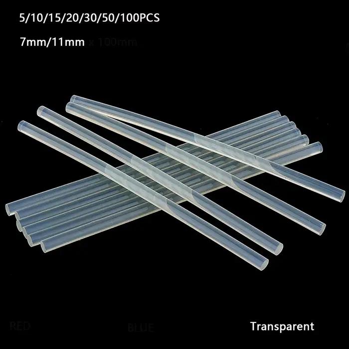 Bâtons de colle pour pistolet thermofusible Transparent, 7mm / 11mm, 5 à 100 pièces/lot, pour pistol