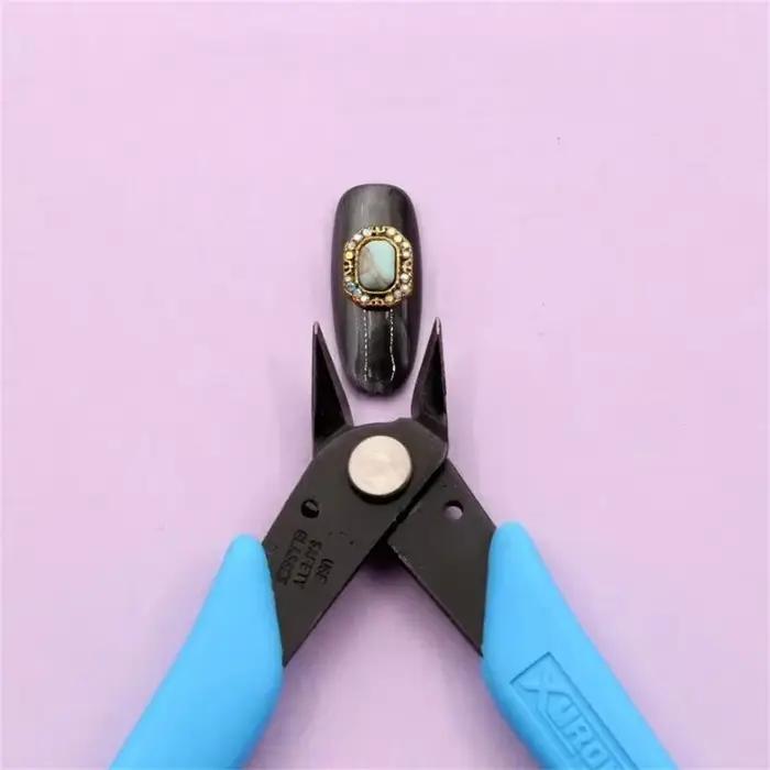 Coupe-ongles en acier inoxydable, dissolvant de biscuits, coupe-ongles, outil d'art d'ongle, ciseaux