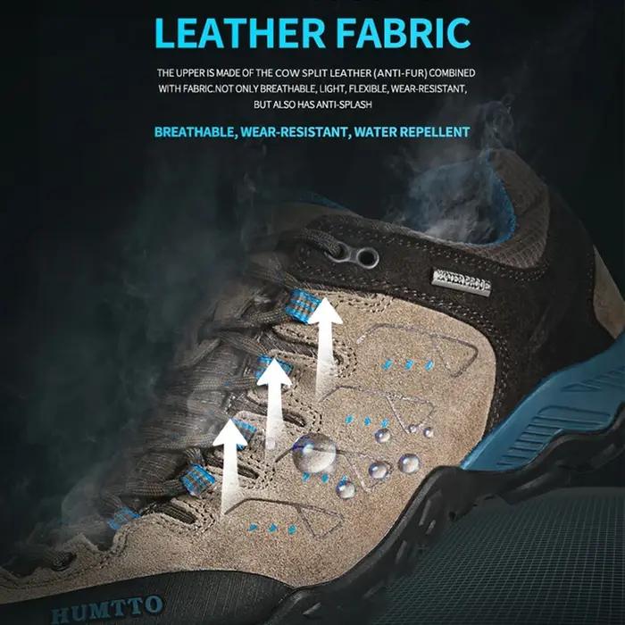 HUMTTO – chaussures de randonnée en cuir pour hommes et femmes, baskets d'extérieur imperméables, ma