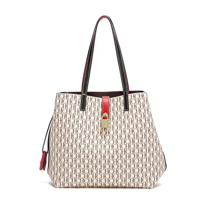 CHCH Sac fourre-tout Printemps Grande capacité Sac à main Simple Beige 27x12x22cm