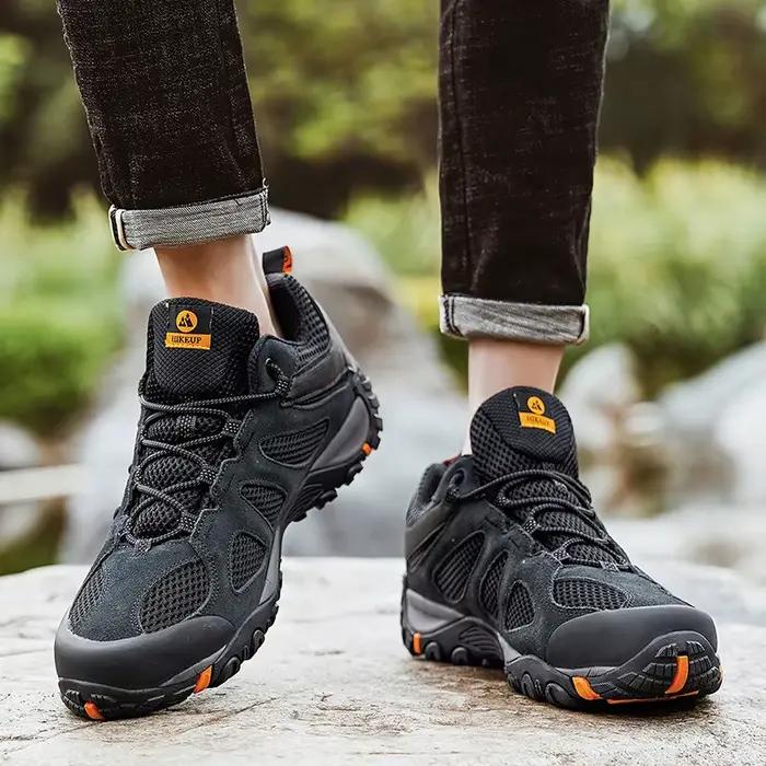 Chaussures randonnée homme HIKEUP antidérapantes - Sneaker montagne usure respirante éclaboussures