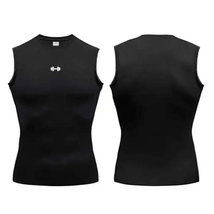 Chemise de Compression pour hommes, gilet de course, été, soie glacée, séchage rapide, T-shirt de sp