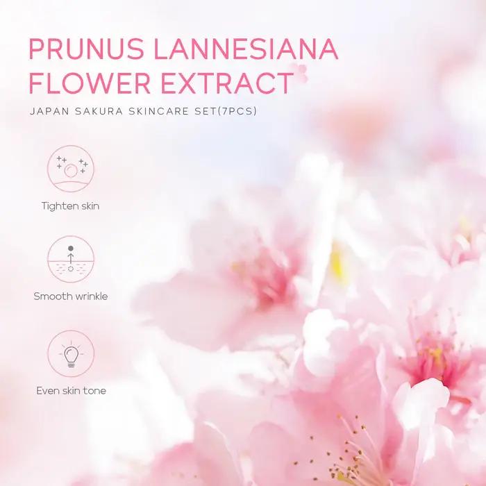 LAIKOU 7 bouteilles d'escargot d'or 24K Sakura acide hyluronique vitamine C Nicotinamida sérum de my