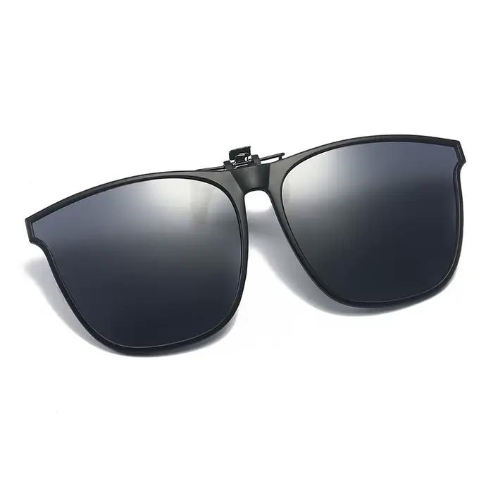 Lunettes de soleil polarisées à Clip pour hommes, pour conducteur de voiture, UV400, Anti-éblouissem