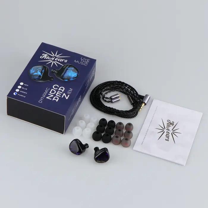 Linsoul Kiwi Ears Cadenza 10 mm Beryllium Dynamic Driver IEM Câble en cuivre tressé à 4 cœurs avec u