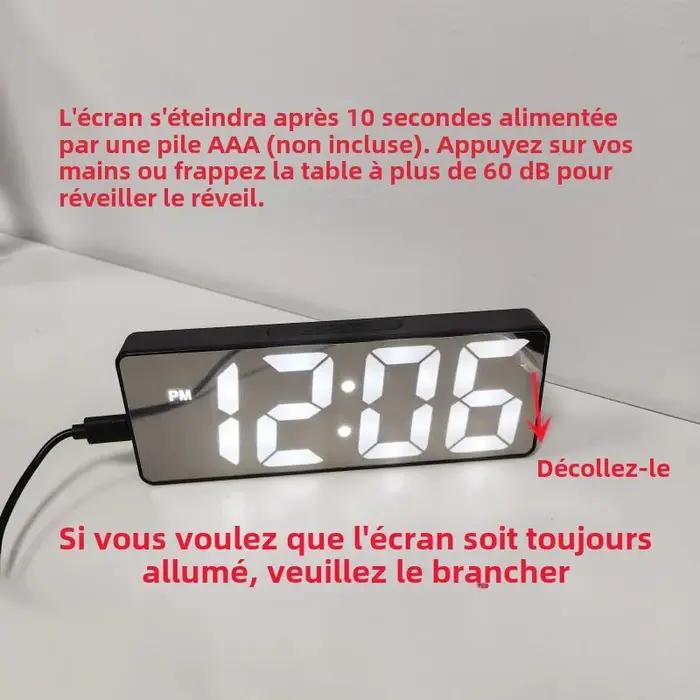 Réveil numérique à commande vocale