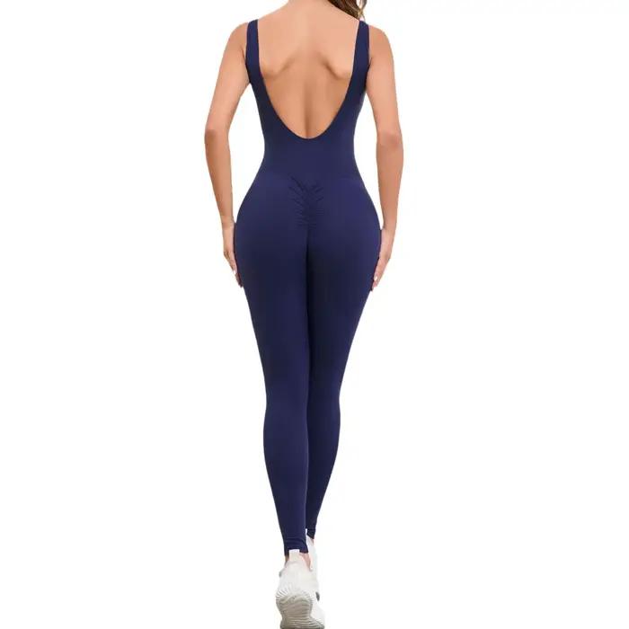 Ensemble yoga dos nu une pièce femme - Combinaison sport sexy vêtement entraînement fitness