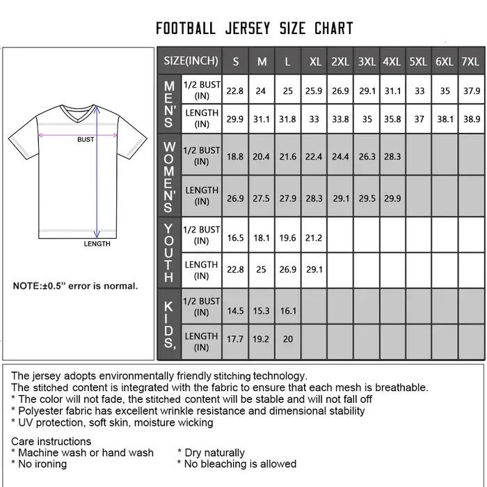 Maillot de Football Américain Personnalisé Bleu Blanc avec Nom et Numéro de l'Équipe, Uniforme de de