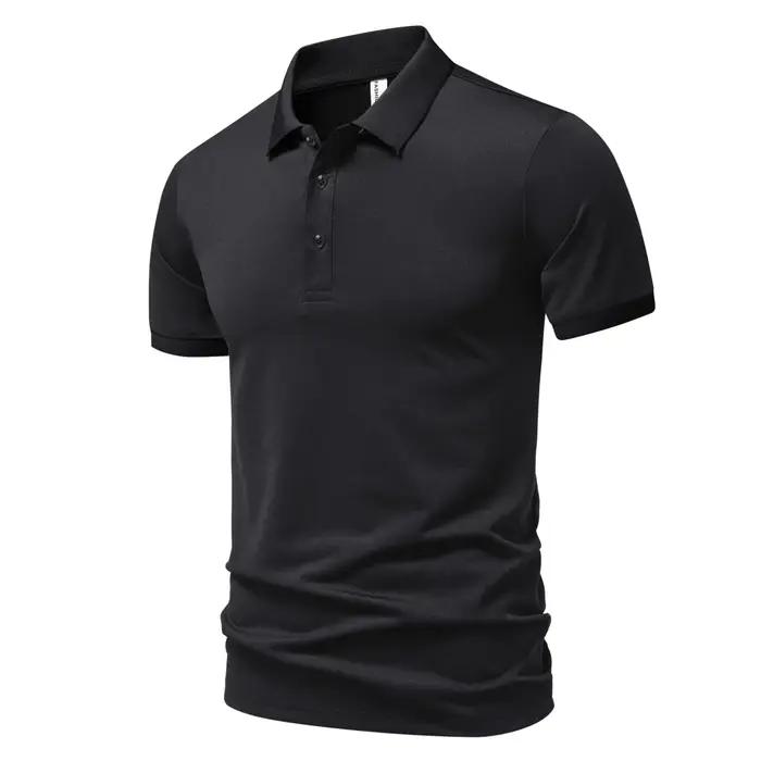 POLO à manches courtes à séchage rapide, pour Sports de plein air et Fitness, haut à revers en maill