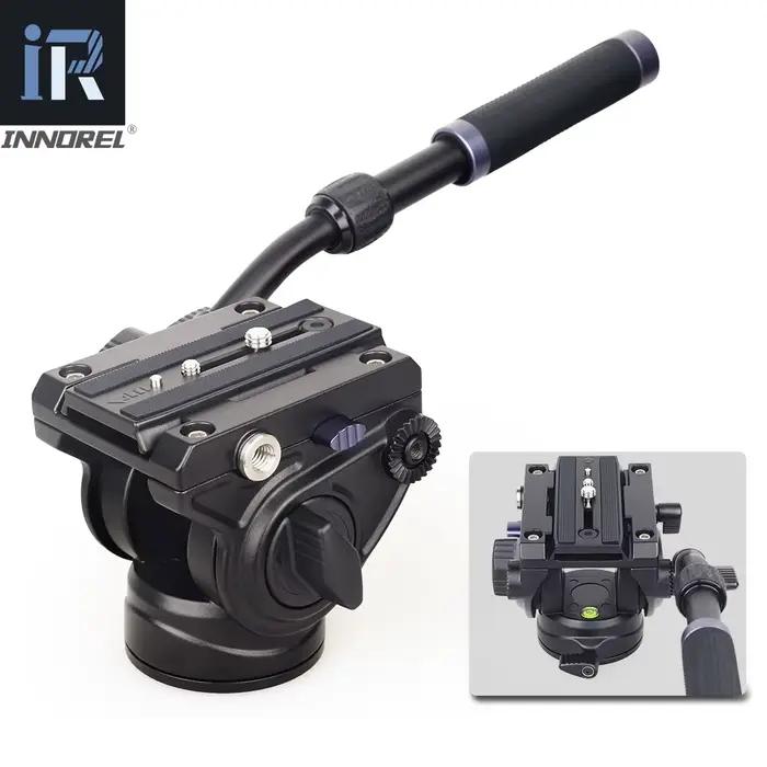INNOREL – tête panoramique hydraulique F60/F80, fluide vidéo, plaque Q.R pour montage de caméras/cam