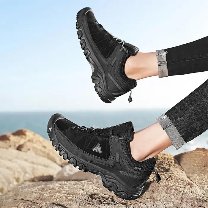 HIKEUP nouvelles chaussures de randonnée pour hommes de haute qualité chaussures d'escalade en cuir