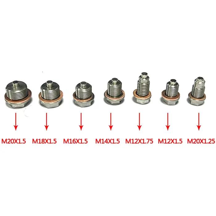 Bouchon de vidange d'huile magnétique en acier inoxydable, 2,2 d'écrou de vidange de puisard, joint
