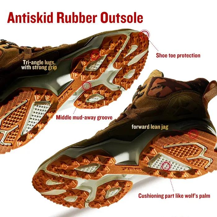 Bottes de randonnée imperméables RAX cuir véritable - Chaussures alpinisme trekking homme femme