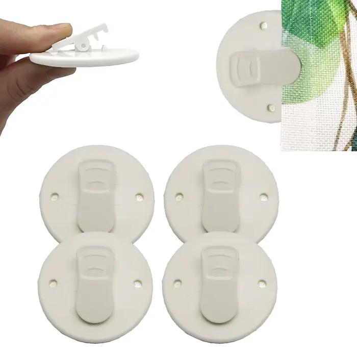 Clips pour rideaux de douche, 4 pièces, coupe-vent, protection contre les éclaboussures, Clips pour