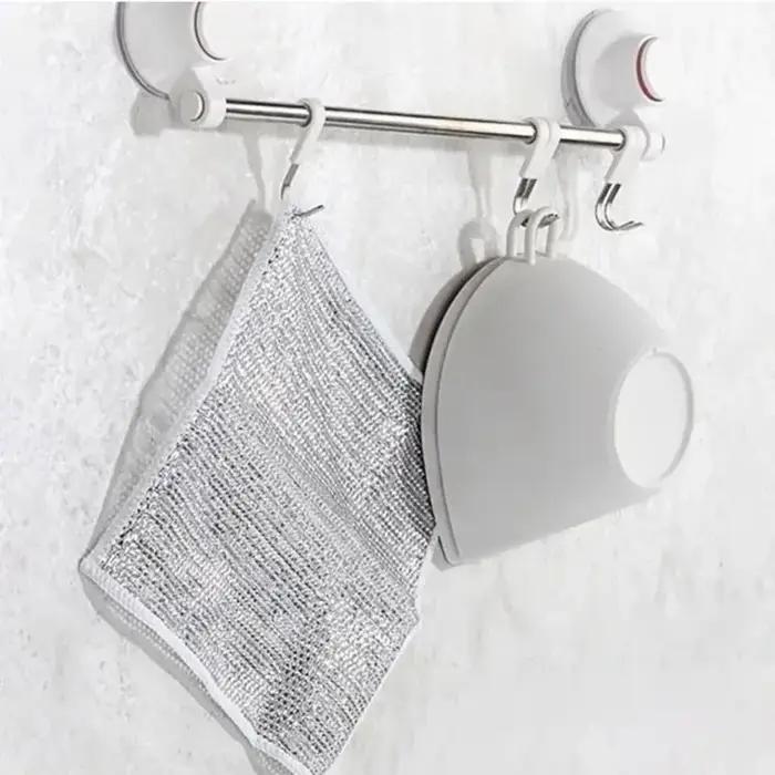 Chiffon à vaisselle en fil métallique, torchon multifonctionnel anti-rayures pour livres, cuisine, H