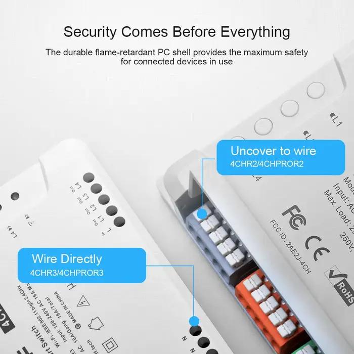 SONOFF-Technologie de commutation intelligente WiFi, commande vocale, mode de verrouillage via l'app