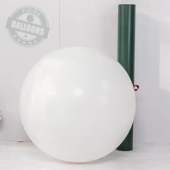 Ballon rond épais mat blanc pur, 5 "10" 12 "18" 36 ", Ballons géants en Latex à hélium, décoration d