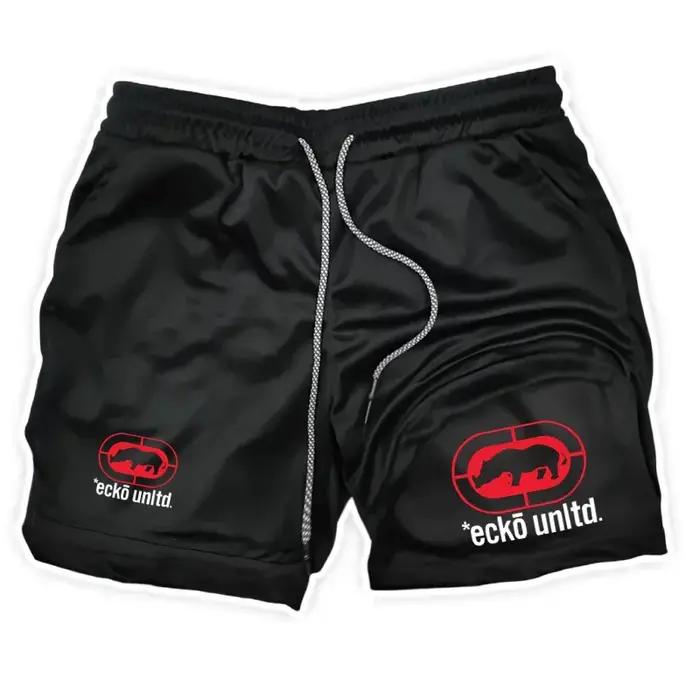 Shorts de course pour hommes 2 en 1 Shorts de sport à double couche Vêtements de sport Gym Fitness S