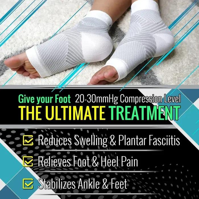 Attelle de fasciite plantaire, 1 paire, chaussettes de Compression nocturne, Supports de talon pour