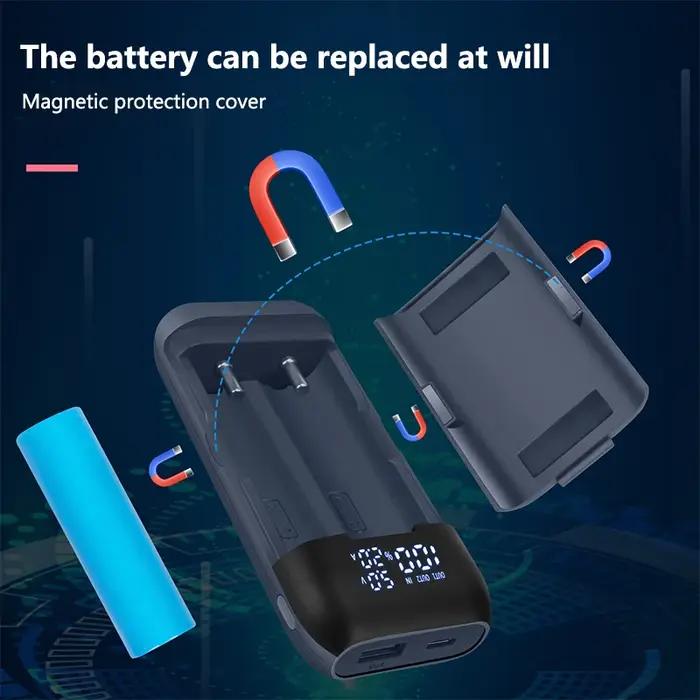 18650 boîtier de chargeur de batterie bricolage boîte de batterie externe QC3.0 PD 18W étui de charg