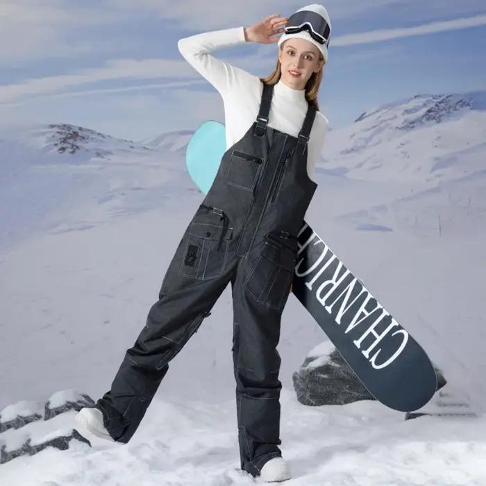 Pantalon de ski pour hommes et femmes, coupe-vent, imperméable, pantalon de neige épais, sports de plein air, snowboard, pantalon en jean respirant