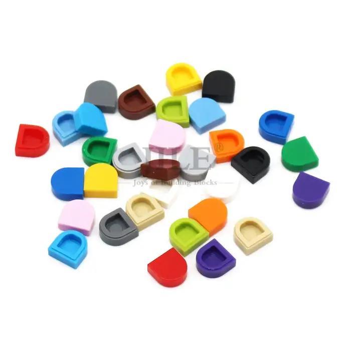 100 pièces Moc carrelage rond 1x1 demi-cercle étendu 24246 assemblage créatif blocs de construction