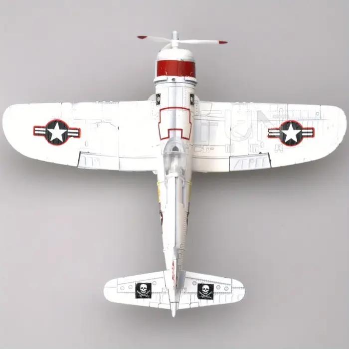 Avion de chasse en plastique, échelle US NAVY F4U Corsair Fighter, modèle d'assemblage, couleur aléa