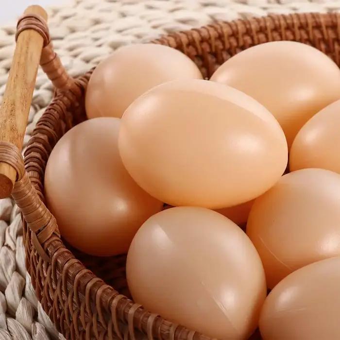 10 pièces/ensemble oeuf poule volaille élevage Simulation faux oeufs artificiels en plastique peintu