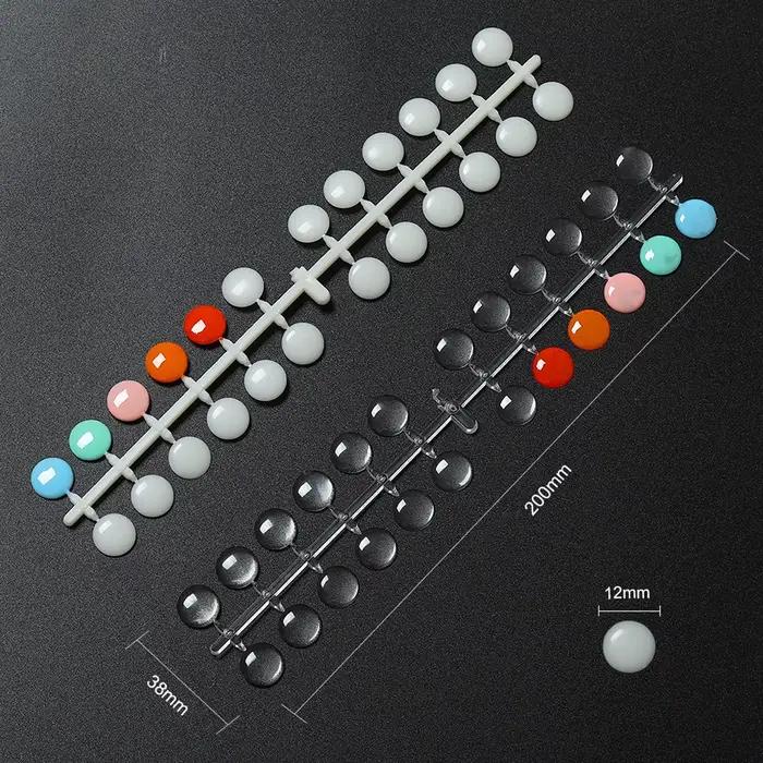 TP 120 pièces Table d'affichage de vernis à ongles avec autocollants carte de couleur à pois panneau