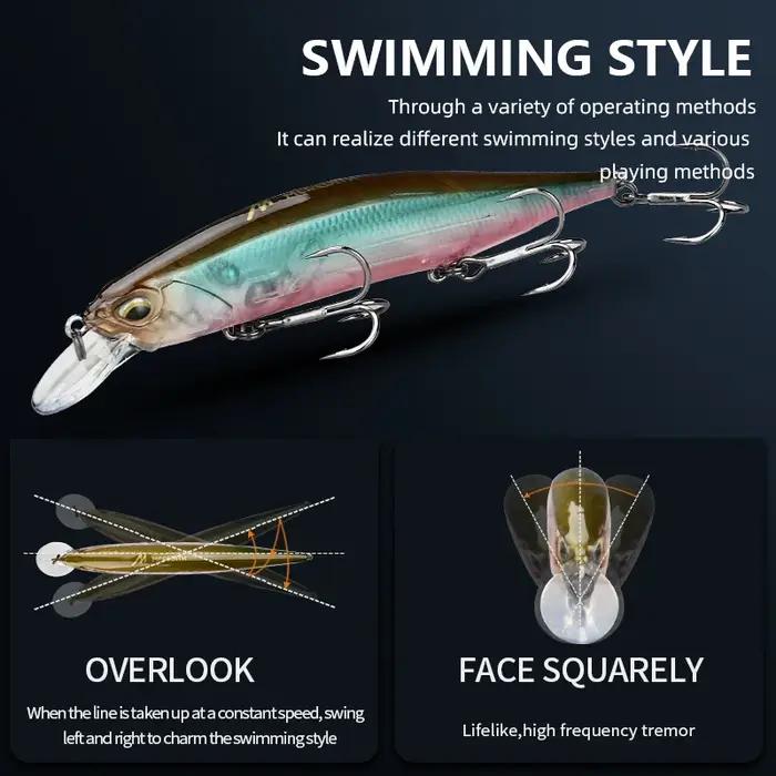 MEREDITH REALIS Jerkbait Wobbler 110mm 17g SP leurres de pêche appât dur vairon plusieurs couleurs p
