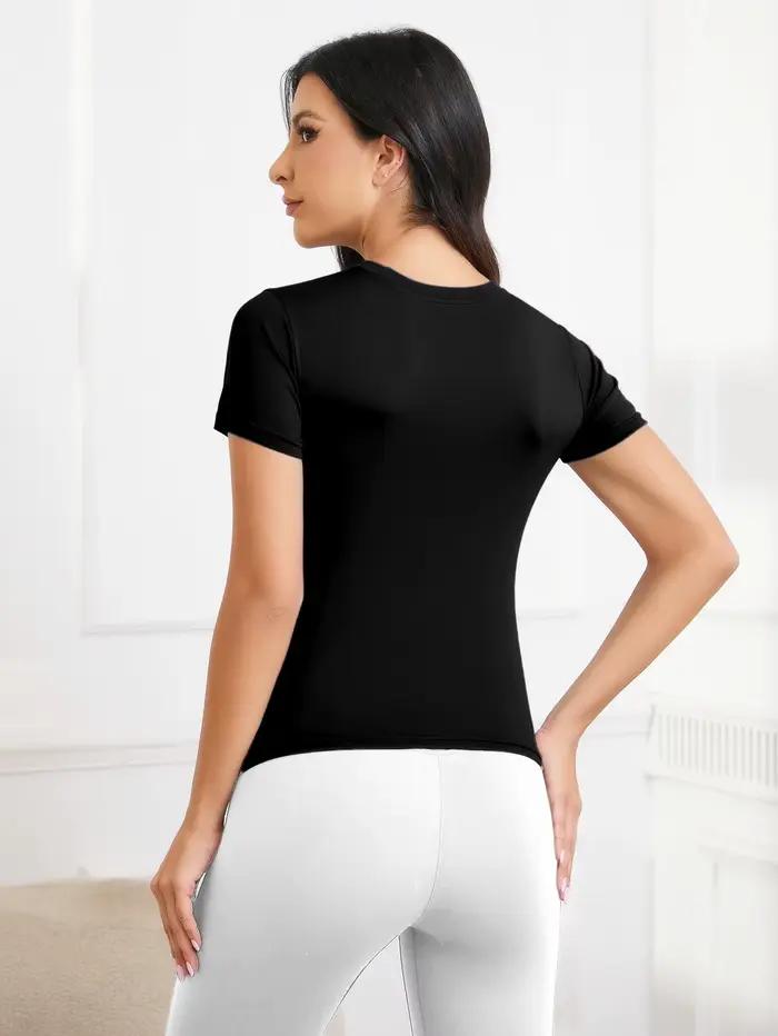 Hauts pour femmes, chemises d'entraînement à manches courtes, Yoga athlétique