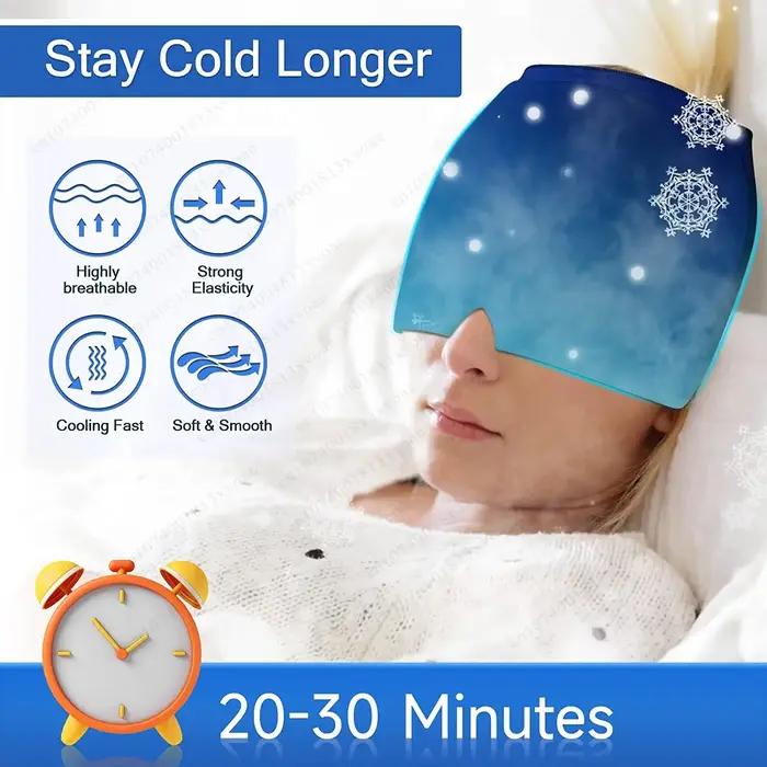 Capuchon de soulagement de la Migraine, capuchon de glace en Gel, couvre-chef monocouche, Pack de gl