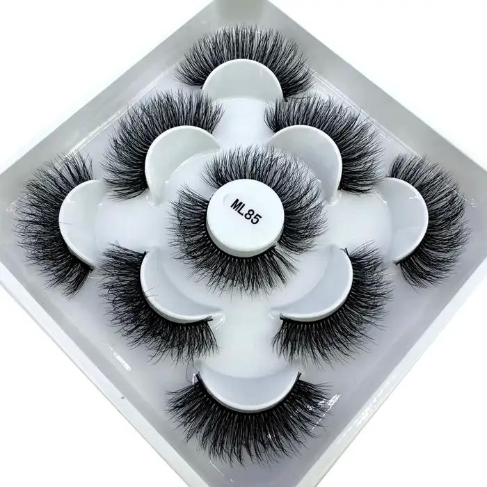 Nouveau 5 paires 8-25mm naturel 3D faux cils faux cils kit de maquillage vison cils extension vison