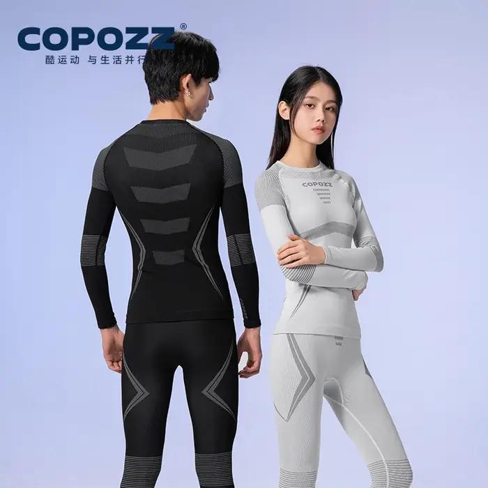 COPOZZ hiver Ski sous-vêtement thermique ensembles hommes femmes anti-transpiration respirant séchag