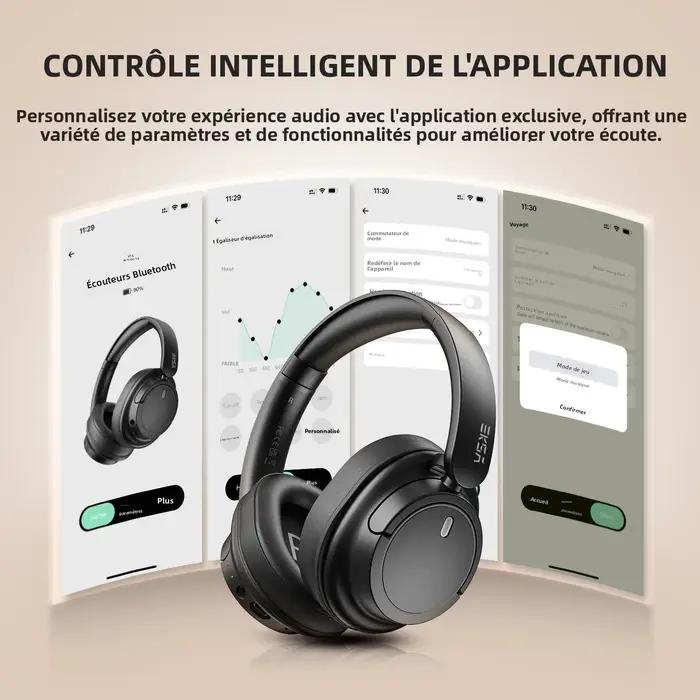 Oneodio EKSA V16 casque sans fil Bluetooth 5.3 sur l'oreille