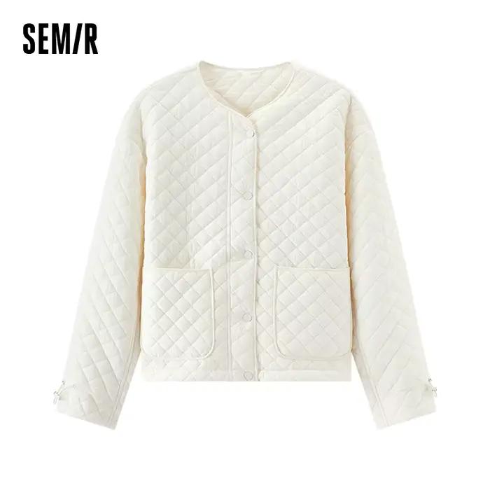 Semir manteaux femmes rembourré texturé diamant couche intérieure ample décontracté 2025 hiver cordo