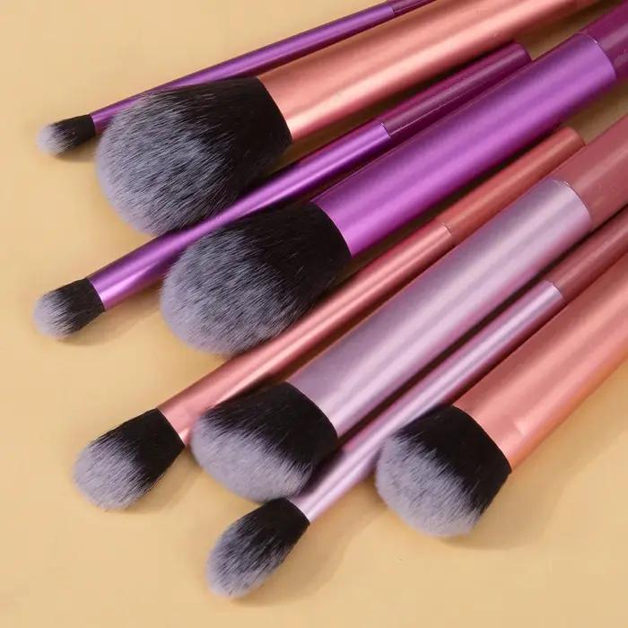 Kit de pinceaux de maquillage doux 8 pièces pinceaux de maquillage en cheveux synthétiques fond de t