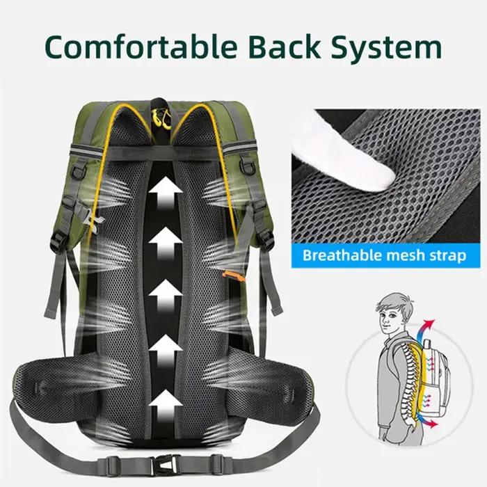 50L voyage sac à dos Camping hommes grand sac de randonnée touristique sac à dos étanche Sports de p